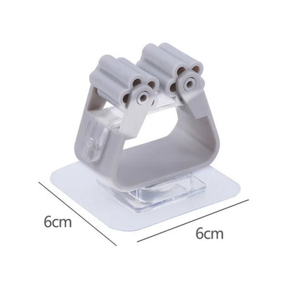 1-10PCS Adhesive Multi-Purpose Hooks Wall Mounted Mop Organizer Holder Rackbrush Broom Hanger Hook Kitchen Bathroom Strong Hooks