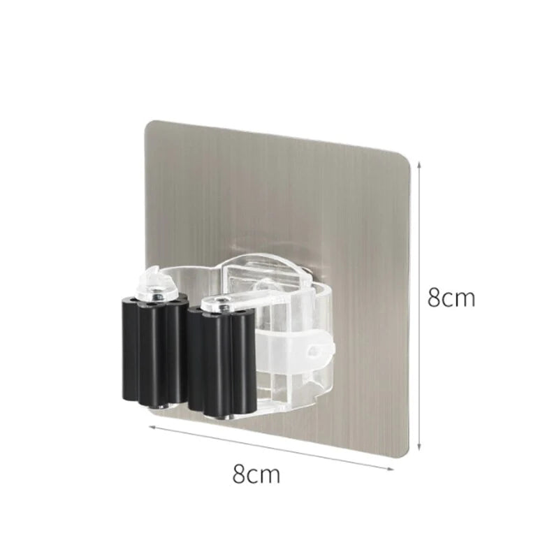 1-10PCS Adhesive Multi-Purpose Hooks Wall Mounted Mop Organizer Holder Rackbrush Broom Hanger Hook Kitchen Bathroom Strong Hooks